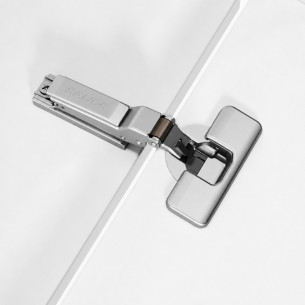 Salice Silentia+ Series 700 - 110° Half Overlay Nickel (Inline Mounting Plate Pack)