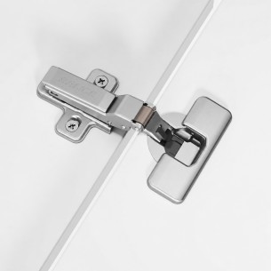 Salice Silentia+ Series 700 - 110° Half Overlay Nickel (Cruciform Mounting Plate Pack)