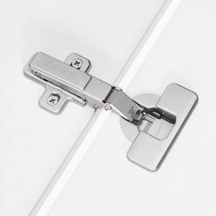 Salice Silentia+ Series 700 - 110° Full Overlay Nickel (Cruciform Mounting Plate Pack)