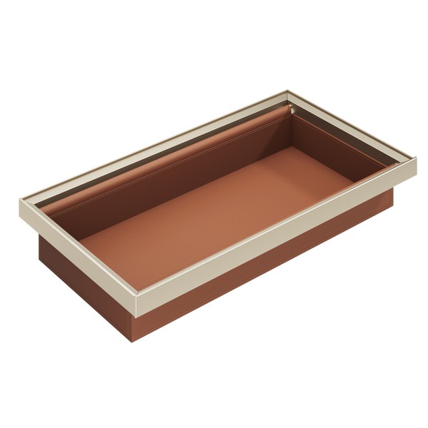 Schamfer Maverick Soft Close Leather Basket - Champagne Gold
