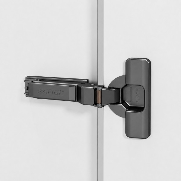 Salice Silentia+ Series 200 Push to Open - 94° Half Overlay Titanium (Inline Mounting Plate Pack)