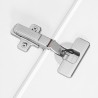 Silentia+ Series N Thick Door Hinge - 94° Full Overlay Nickel (Cruciform Mounting Plate Pack)