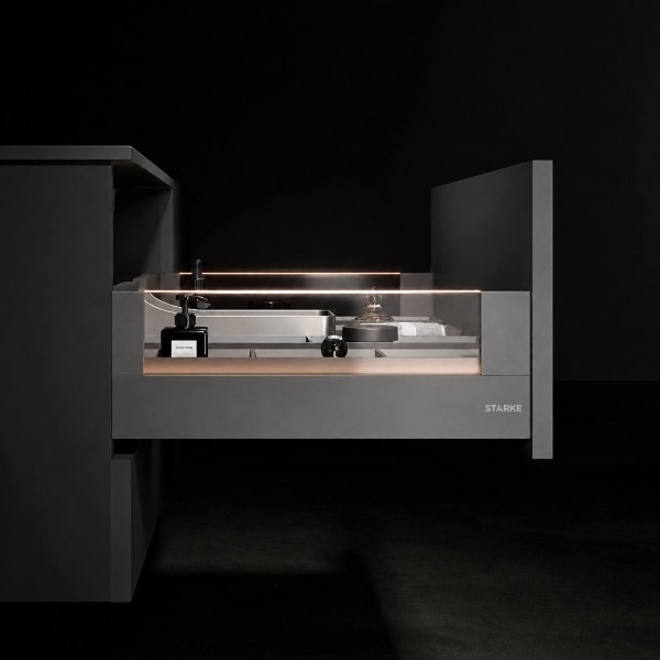 Starke Jane Lighting Glass Mid-Cut Drawer Box (with light)