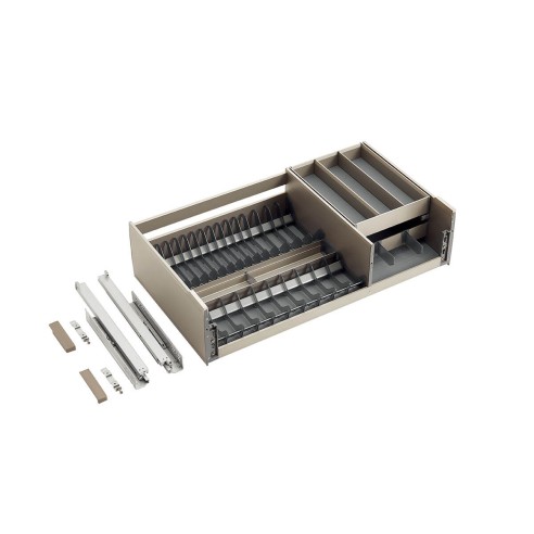 Melora Multifunction Basket With Cutlery Tray - Champagne Gold