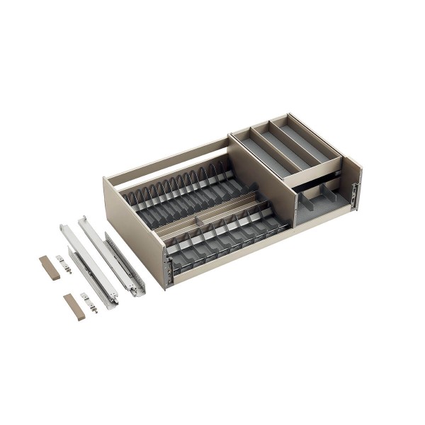 Melora Multifunction Basket With Cutlery Tray - Champagne Gold