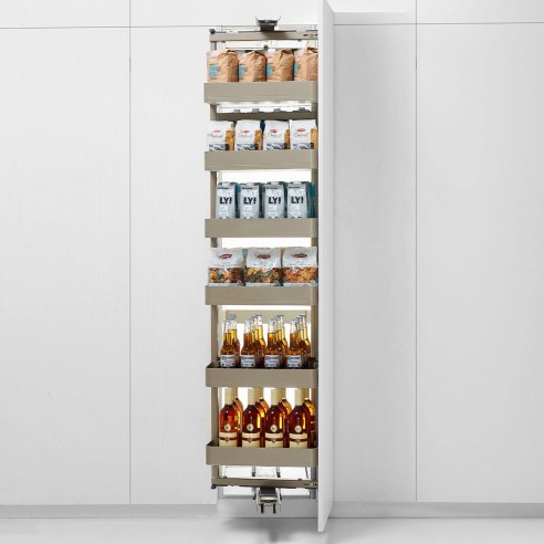 Melora Soft-Close Revolving Tall Unit - Champagne Gold