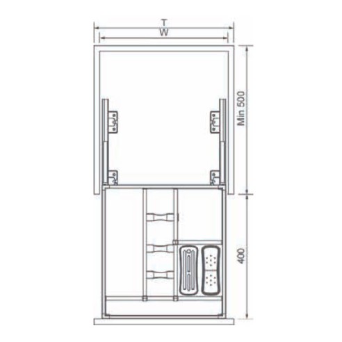 Pull-Out Basket for Seasoning (450 mm)