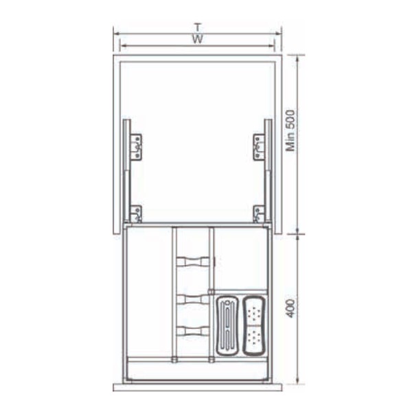 Pull-Out Basket for Seasoning (450 mm)