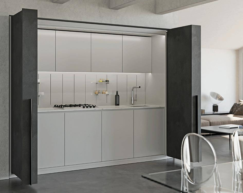 Pocket Door Kitchen